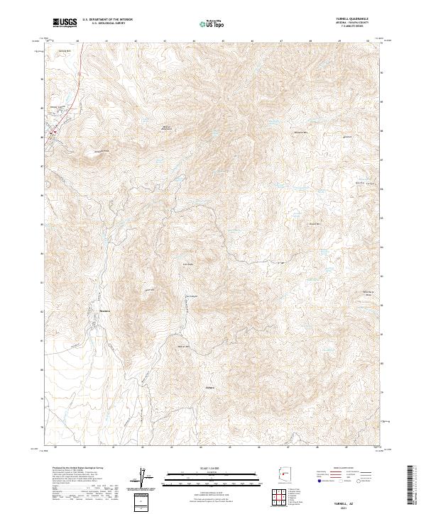 US Topo 7.5-minute map for Yarnell AZ – American Map Store