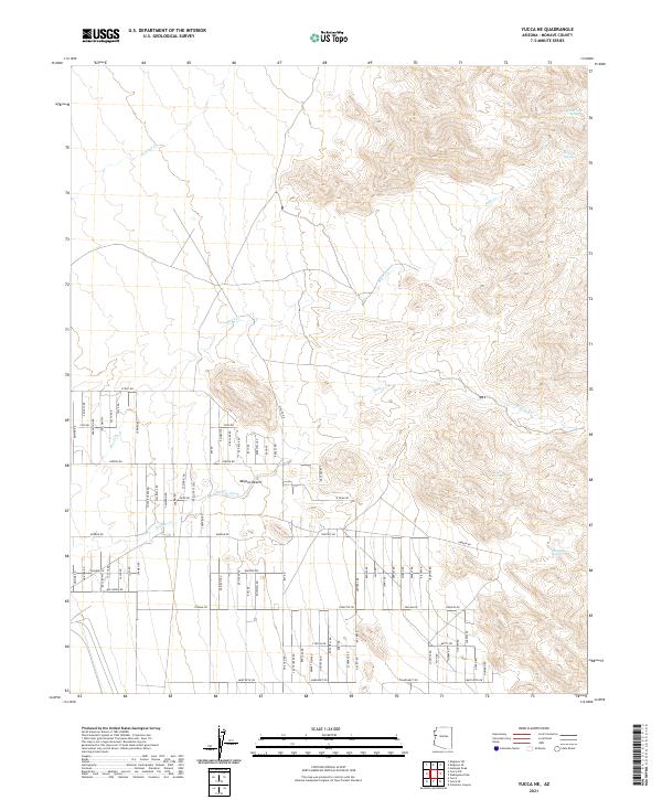 US Topo 7.5-minute map for Yucca NE AZ