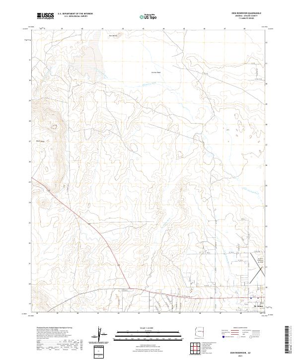 US Topo 7.5-minute map for Zion Reservoir AZ