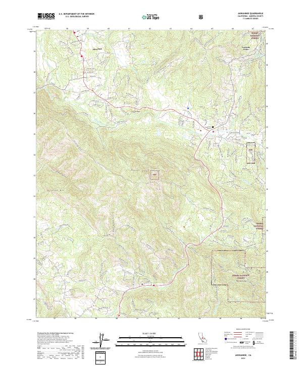 US Topo 7.5-minute map for Ahwahnee CA