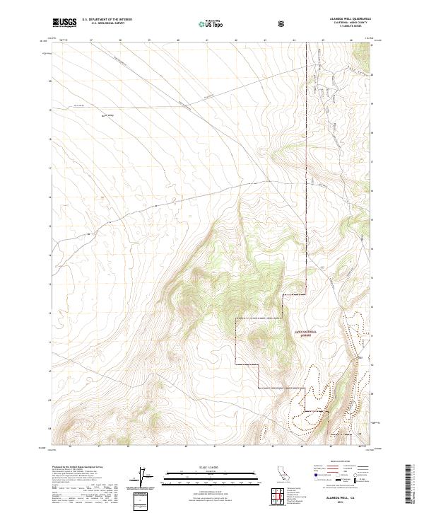 US Topo 7.5-minute map for Alameda Well CA