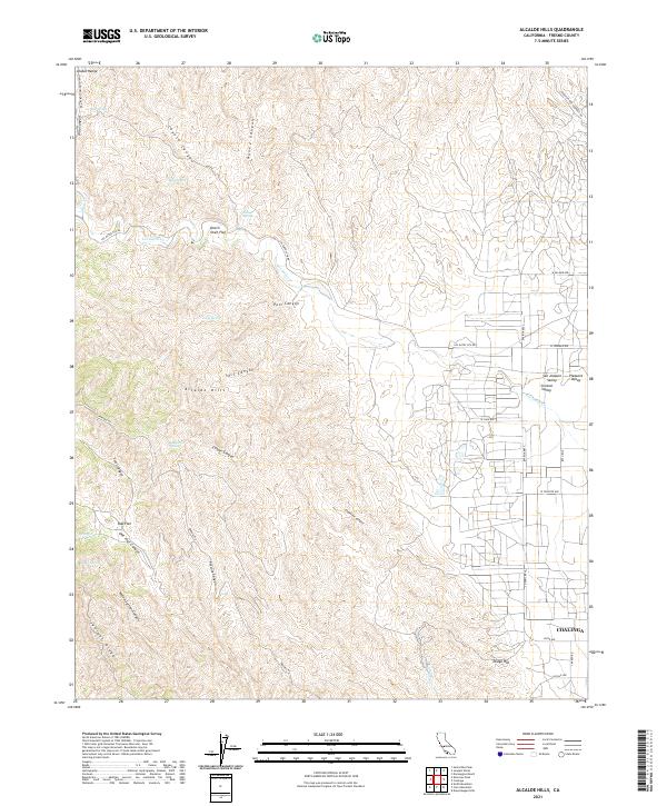 US Topo 7.5-minute map for Alcalde Hills CA