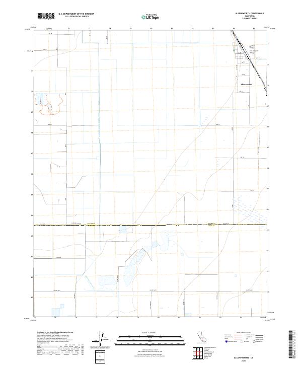 US Topo 7.5-minute map for Allensworth CA