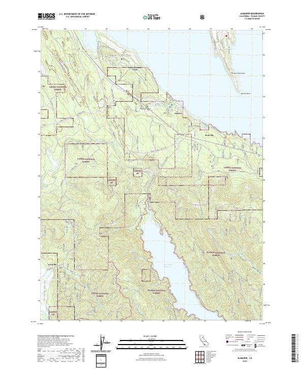 US Topo 7.5-minute map for Almanor CA