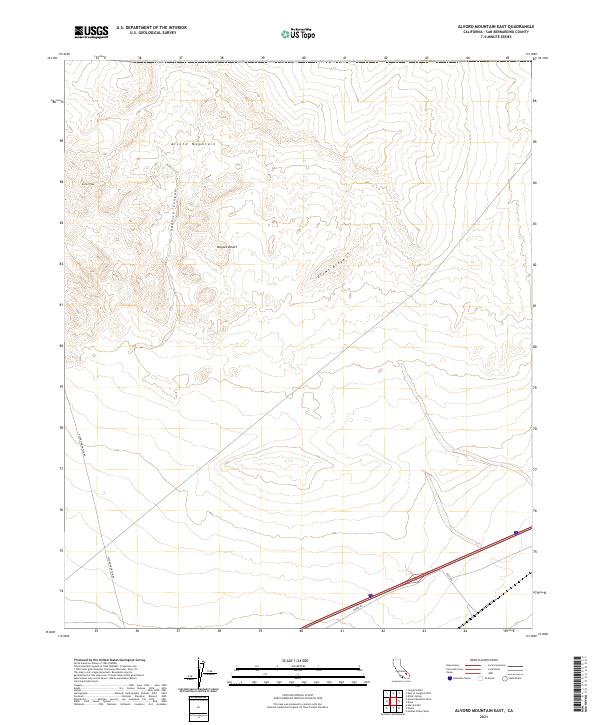 US Topo 7.5-minute map for Alvord Mountain East CA