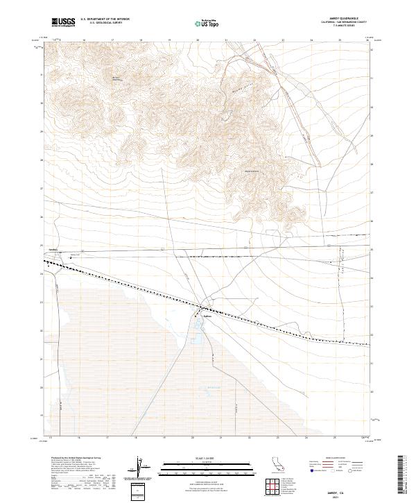 US Topo 7.5-minute map for Amboy CA