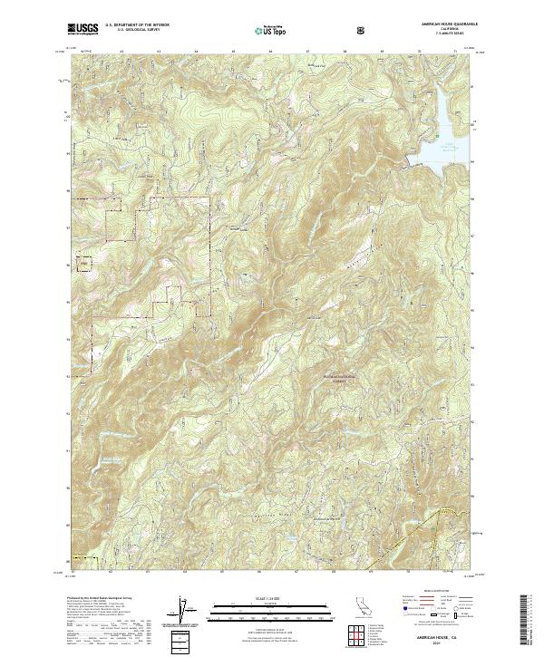 US Topo 7.5-minute map for American House CA