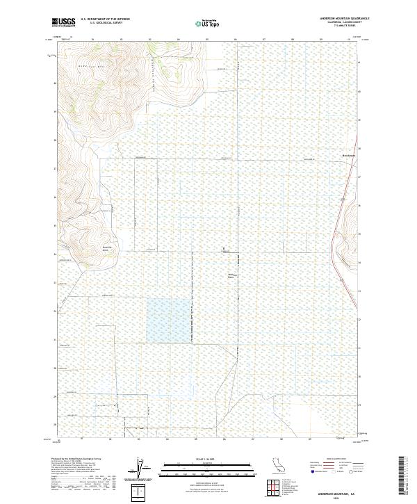 US Topo 7.5-minute map for Anderson Mountain CA