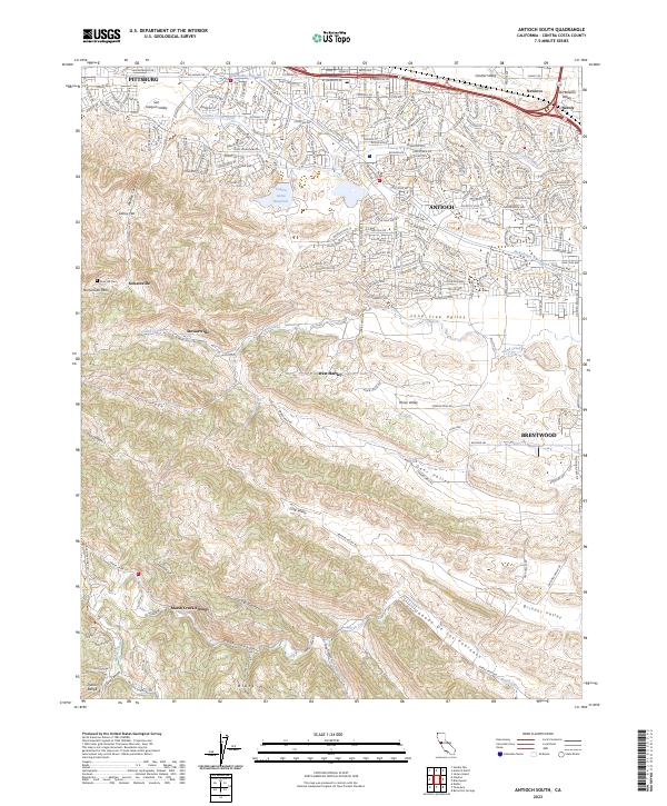 US Topo 7.5-minute map for Antioch South CA