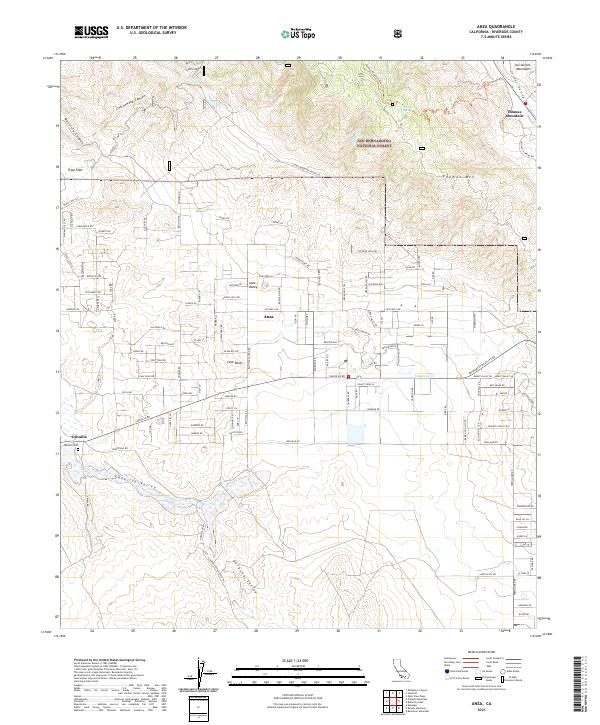 US Topo 7.5-minute map for Anza CA