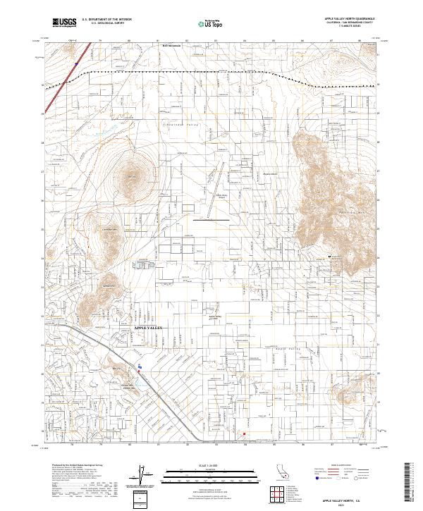 US Topo 7.5-minute map for Apple Valley North CA