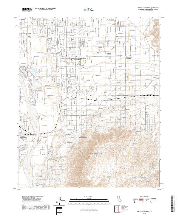 US Topo 7.5-minute map for Apple Valley South CA