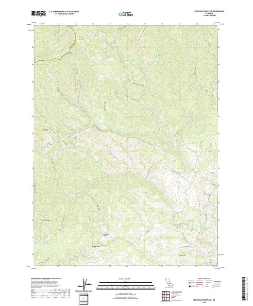 US Topo 7.5-minute map for Arbuckle Mountain CA – American Map Store