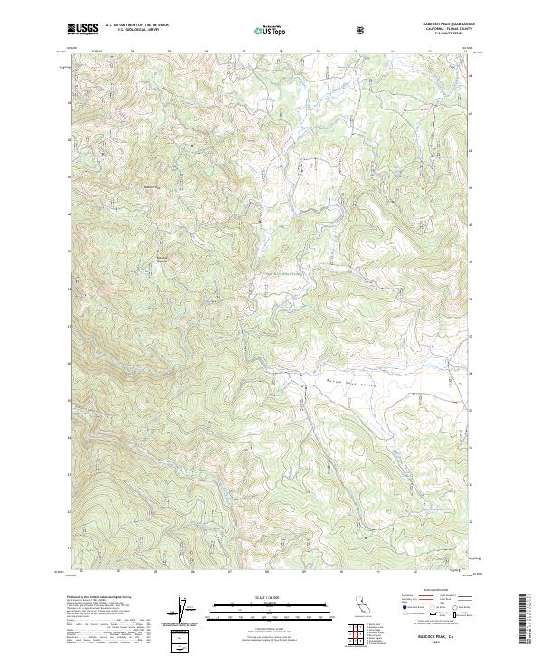 US Topo 7.5-minute map for Babcock Peak CA