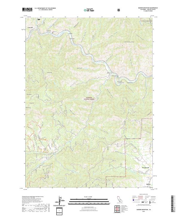 US Topo 7.5-minute map for Badger Mountain CA