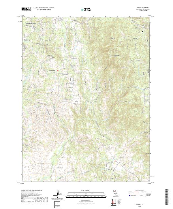 US Topo 7.5-minute map for Bangor CA