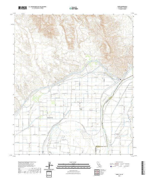 US Topo 7.5-minute map for Bard CAAZ