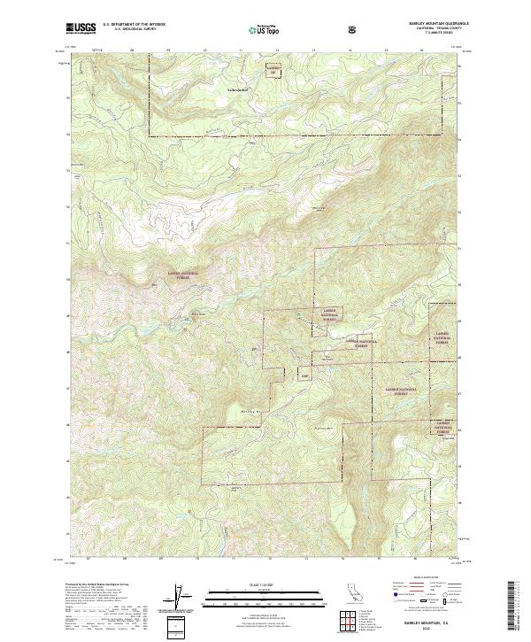 US Topo 7.5-minute map for Barkley Mountain CA