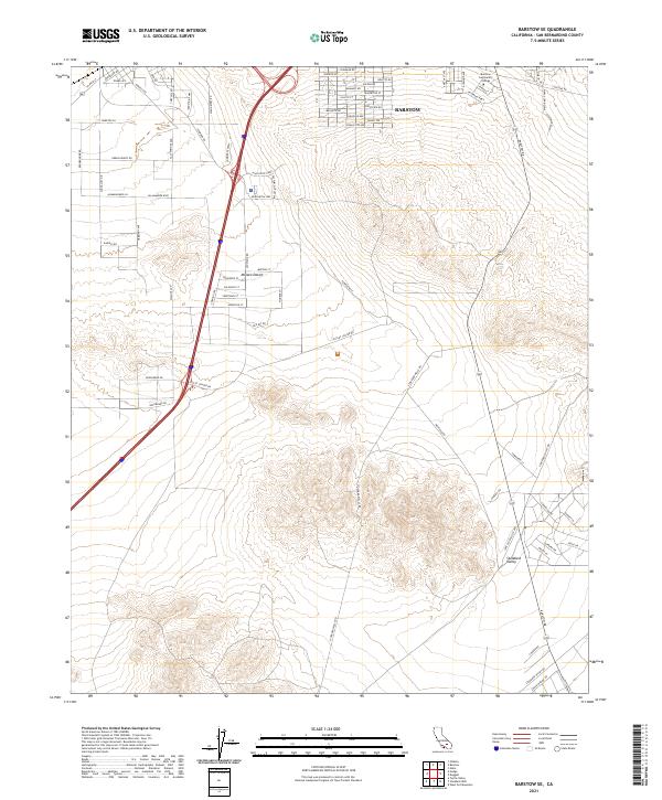 US Topo 7.5-minute map for Barstow SE CA