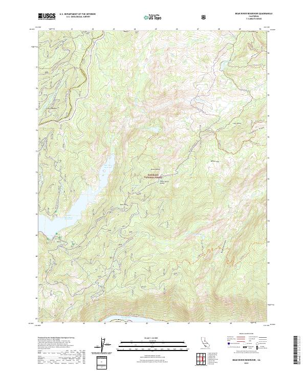 US Topo 7.5-minute map for Bear River Reservoir CA