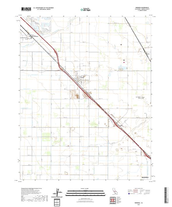 US Topo 7.5-minute map for Berenda CA