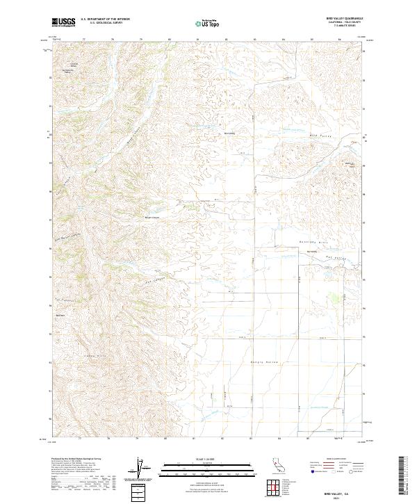 US Topo 7.5-minute map for Bird Valley CA