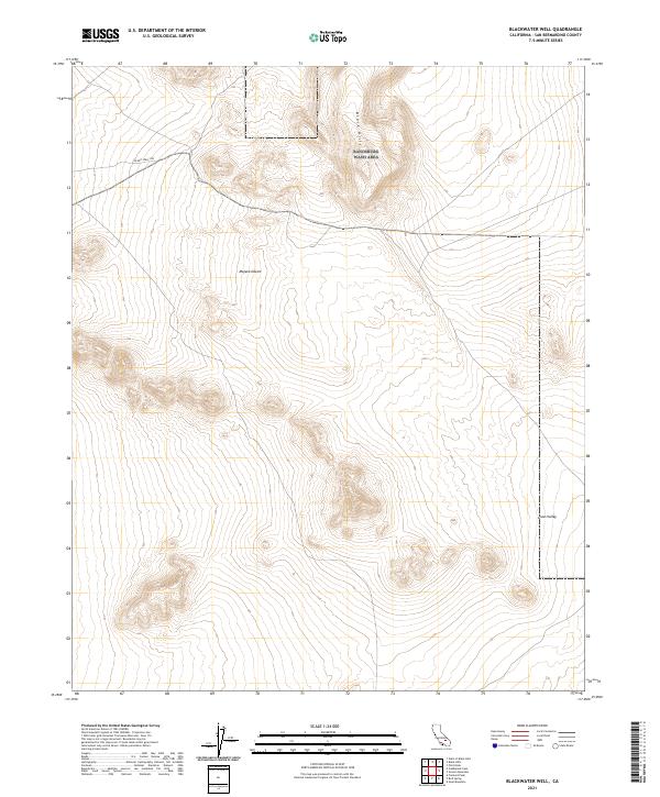 US Topo 7.5-minute map for Blackwater Well CA