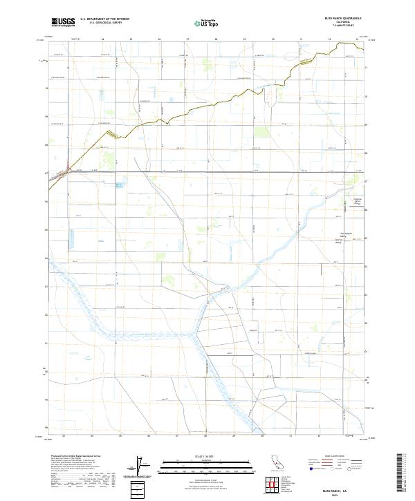 US Topo 7.5-minute map for Bliss Ranch CA