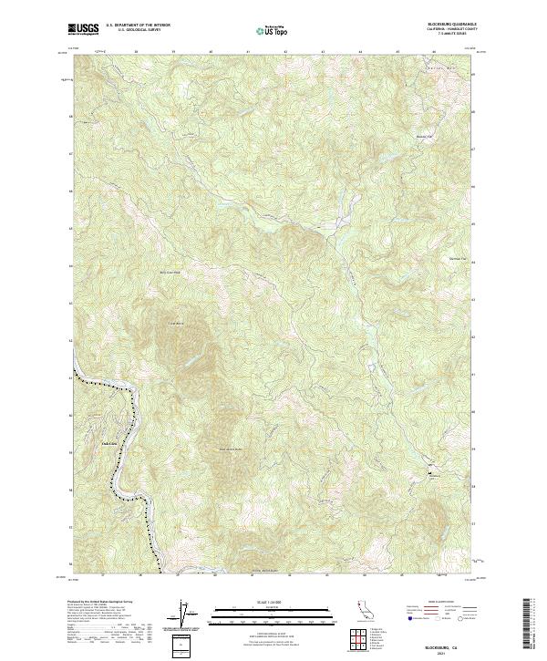 US Topo 7.5-minute map for Blocksburg CA