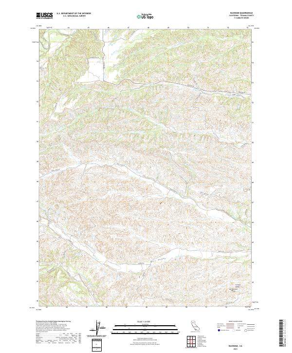 US Topo 7.5-minute map for Blossom CA