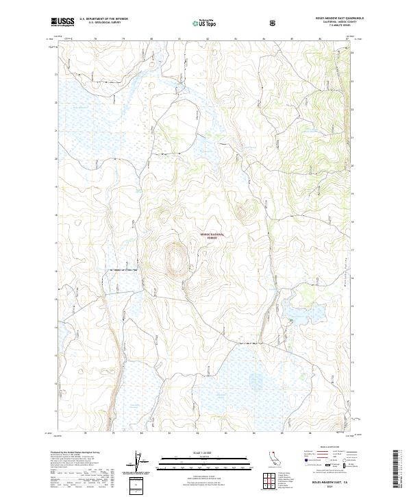 US Topo 7.5-minute map for Boles Meadow East CA