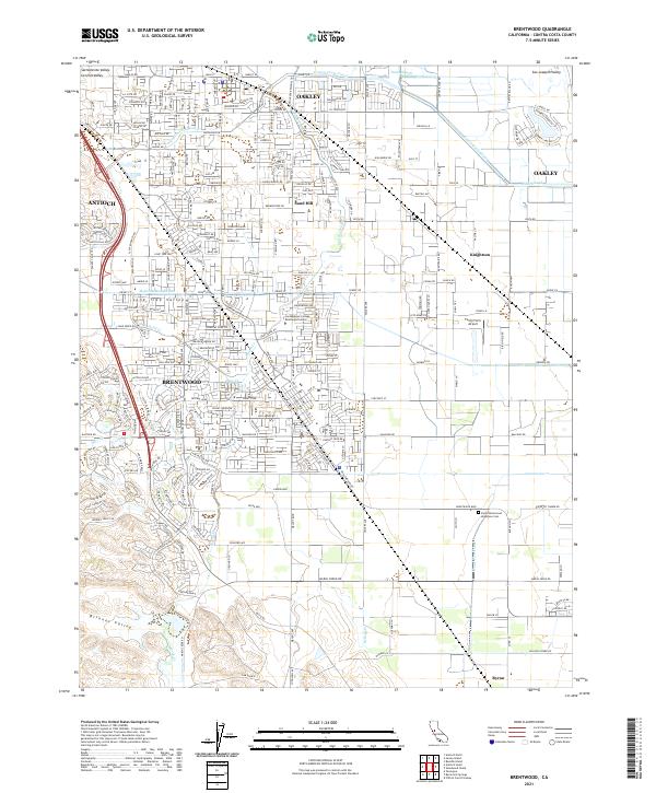 US Topo 7.5-minute map for Brentwood CA