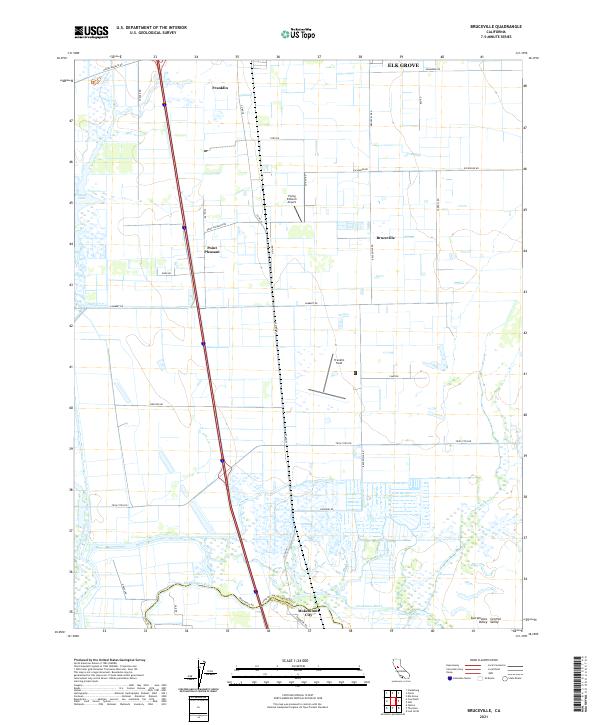 US Topo 7.5-minute map for Bruceville CA