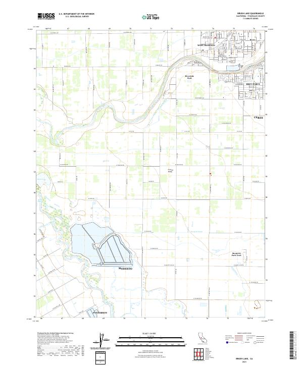 US Topo 7.5-minute map for Brush Lake CA