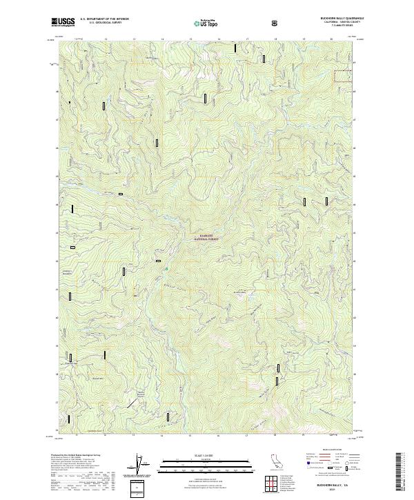 US Topo 7.5-minute map for Buckhorn Bally CA