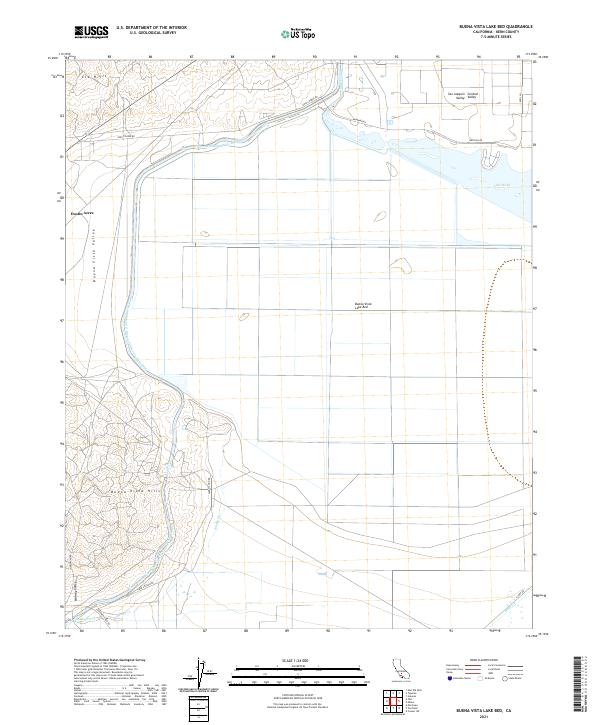 US Topo 7.5-minute map for Buena Vista Lake Bed CA