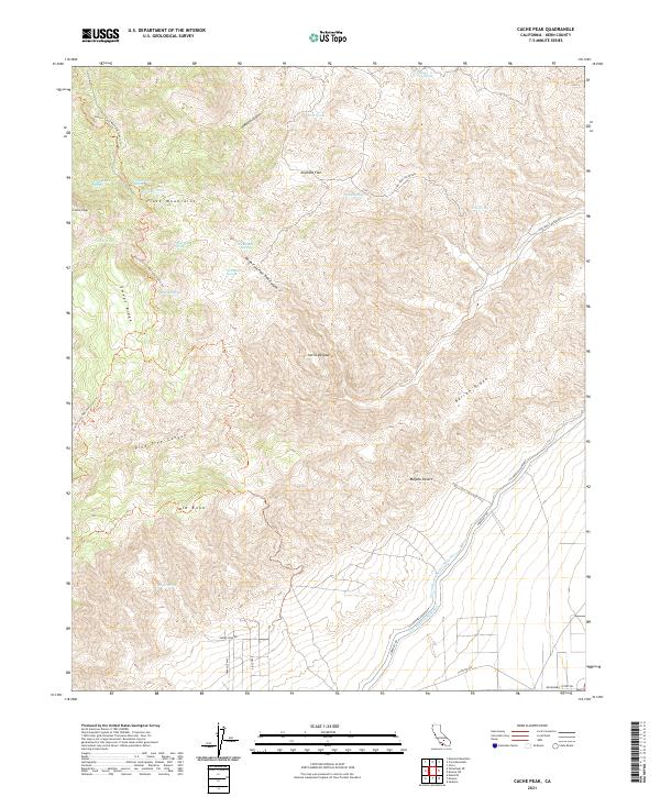 US Topo 7.5-minute map for Cache Peak CA