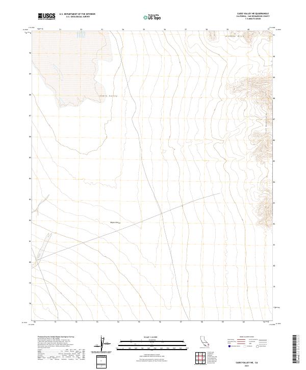 US Topo 7.5-minute map for Cadiz Valley NE CA