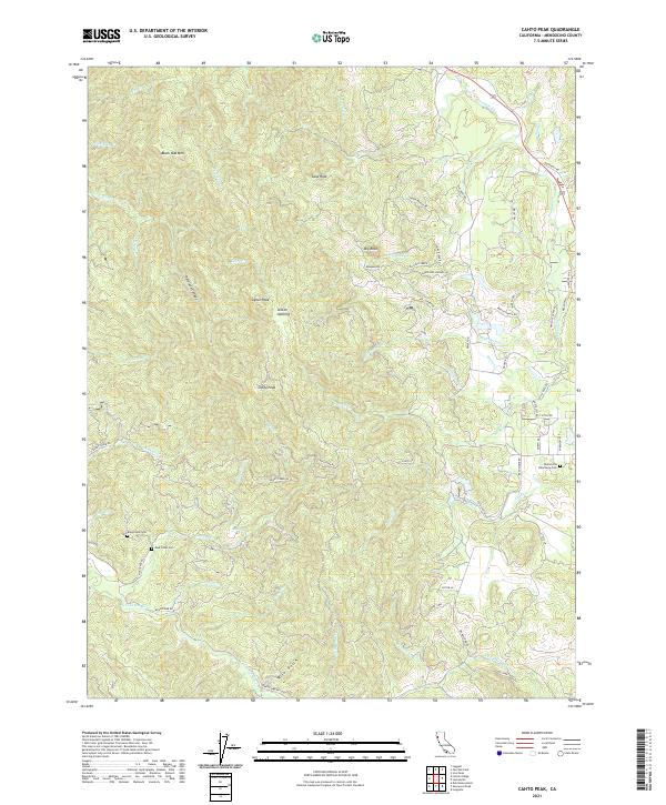 US Topo 7.5-minute map for Cahto Peak CA