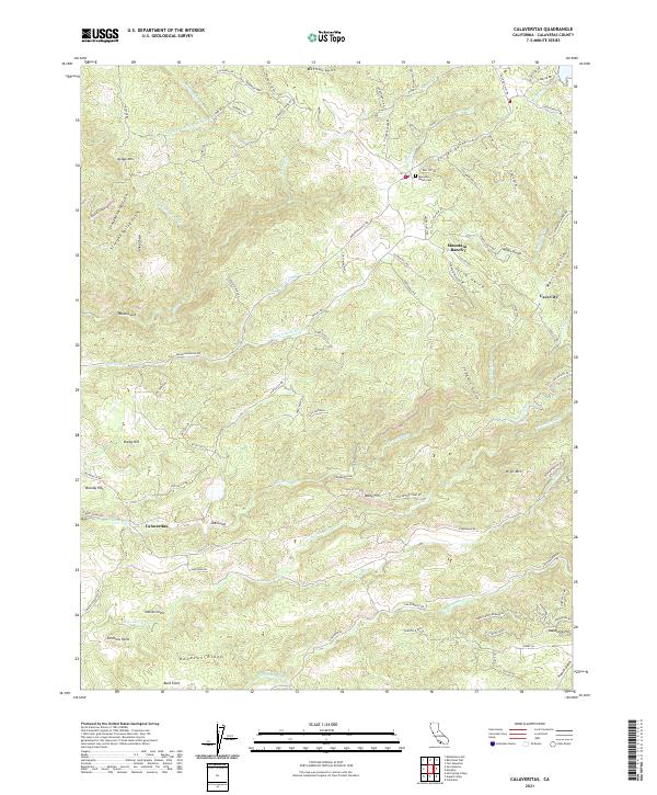 US Topo 7.5-minute map for Calaveritas CA