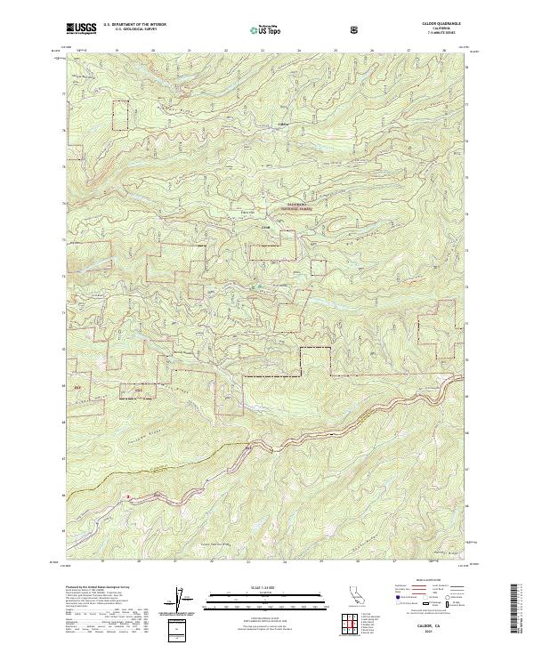 US Topo 7.5-minute map for Caldor CA