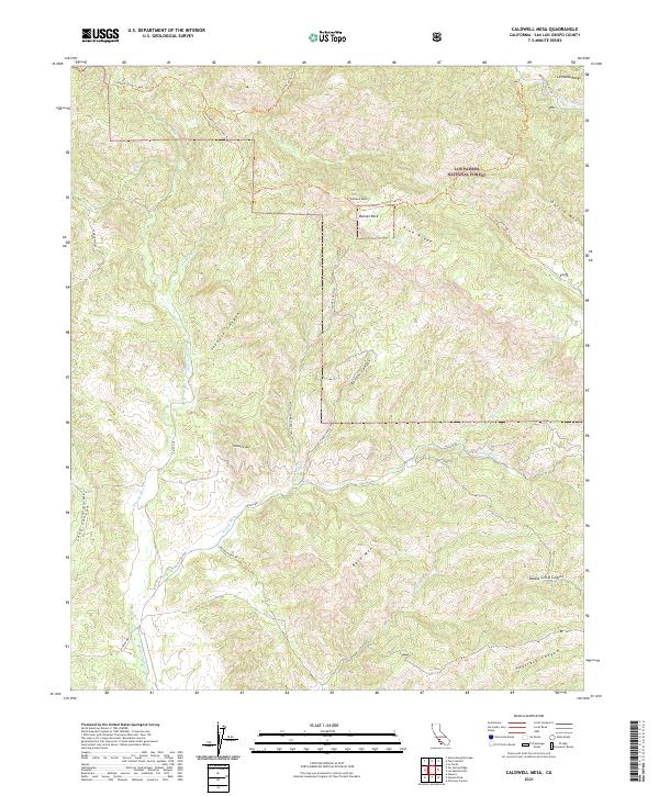 US Topo 7.5-minute map for Caldwell Mesa CA