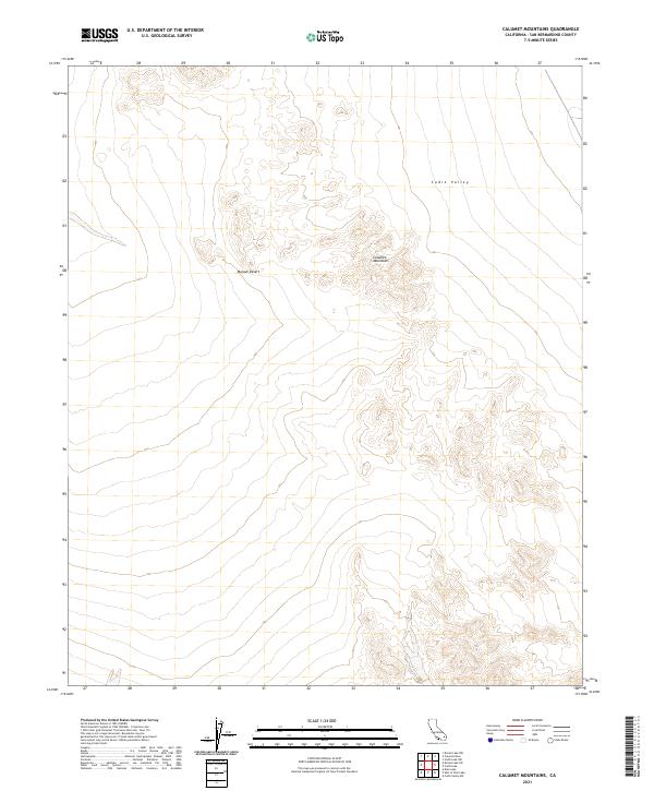 US Topo 7.5-minute map for Calumet Mountains CA