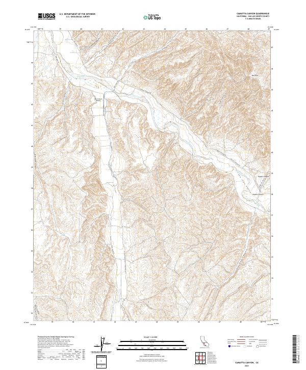 US Topo 7.5-minute map for Camatta Canyon CA