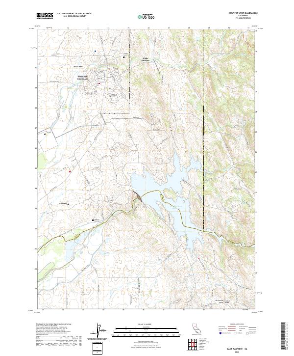 US Topo 7.5-minute map for Camp Far West CA