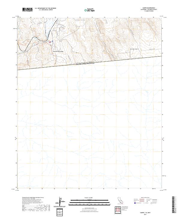 US Topo 7.5-minute map for Campo CABCN