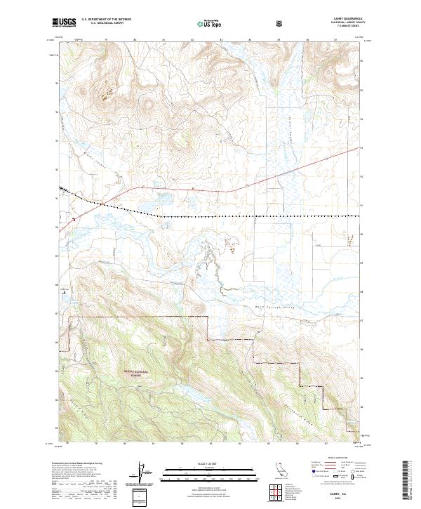 US Topo 7.5-minute map for Canby CA