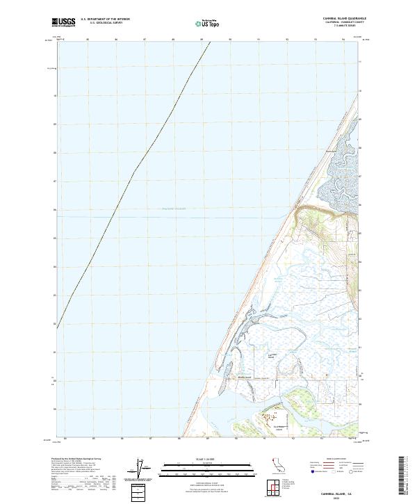 US Topo 7.5-minute map for Cannibal Island CA