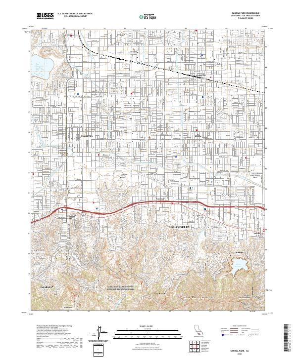 US Topo 7.5-minute map for Canoga Park CA