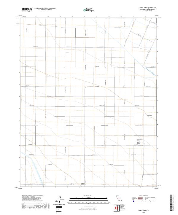 US Topo 7.5-minute map for Cantua Creek CA